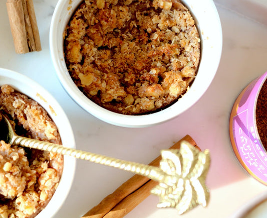 Choc Chip Apple Crumble Baked Oats