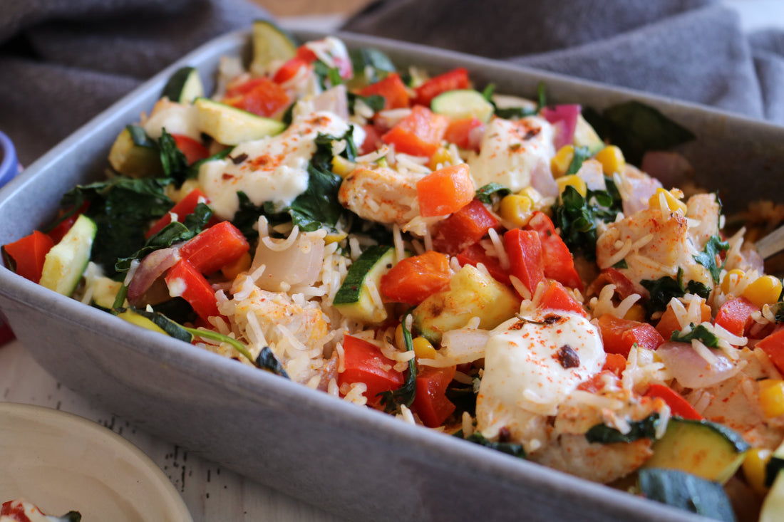 One Dish Chicken & Rice Bake