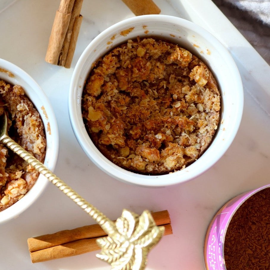 Choc Chip Apple Crumble Baked Oats