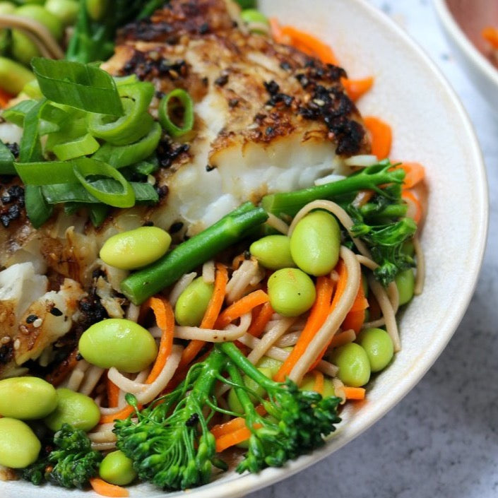 Asian Style Fish Edamame Salad